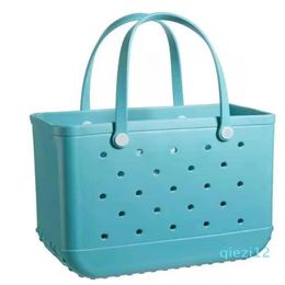 Women Wholale Waterproof Tote Bags Custom Summer Rubber Pvc Large Plastic Beach Silicone Bag257w