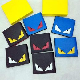 Top Quality brand Designer Purse small monster wallet Short soft tide wallet Card Holder Credit Card Cool folding designer wallets258d