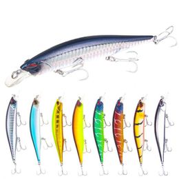 New Colourful High Laser Crankbaits lure Hooks 13 5cm 19 2g Isca Artificial Alice lip Jerkbait Realistic Fish Fishing bait301I