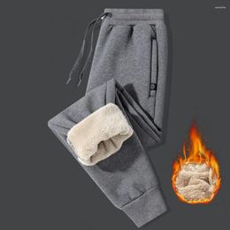 Men's Pants Winter Warm Jogger Track Trousers Sweatpants Gym Sports Comfortable Solid Lined Fleece Men Long