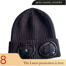 Stones Island Caps Men's Designer Ribbed Knit Lens Hats Women's Extra Fine Merino Wool Goggle Beanie Official Website Version CP 481