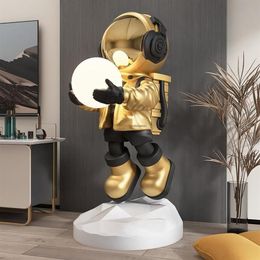 Decorative Objects & Figurines Modern Home Decor 80CM Astronaut Statue FRP Crafts Creative Corridor Light Indoor Large Floor Decor305z