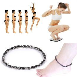Anklets Unisex Magnetic Weight Loss Effective Anklet Bracelet Black Gallstone Slimming Stimulating Acupoints Therapy Arthritis Rel3111