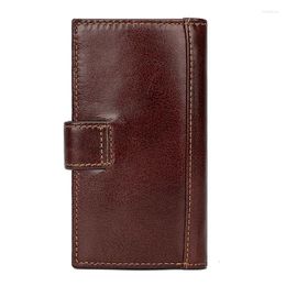 Wallets Genuine Leather Purse Real Men Bifold Designer Cash Coin Pocket Card Holder Small Clutch Bag Vintage Male Wallet