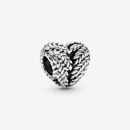 100% 925 Sterling Silver Grains Heart Charms Fit Original European Charm Bracelet Fashion Women Jewellery Accessories2454