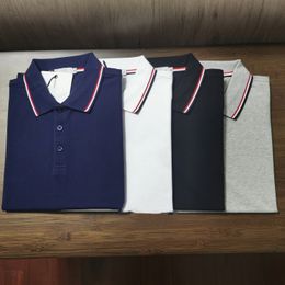 Polo gömlek erkek tişört tasarımcısı polo lüks brangdy gömlekleri moda 260g% 100 saf pamuklu mektup baskı tasarım kısa kollu toptan fiyat