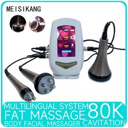 Portable Slim Equipment MEISIKANG 3 in 1 80K Cavitation Ultrasonic Machine Body Moulding Massage Equipment Skincare Weight Lose Cellulite Massager 231204