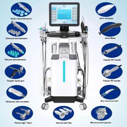 Hydra Aqua Peel Micro Current Face Lifting Machine 2024 Wholesale Price Hydro Facials Microdermabrasion 13 in 1 Metal Standing