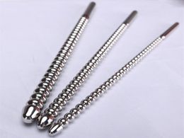 Diameter 6810 mm stainless steel penis plug urethral sound adult sex toys Metal Urethra Beaded Insert Rods Sounding dilators291I8062828