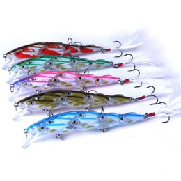 Live Target Bass Crankbaits Freshwater Baits 11 5cm 15 7g Vivid Laser Swimbaits Fishing Lures 6# Hook with feather273V