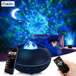Galaxy Light Projector For Room Bluetooth Star Project Rotating Starry Lights Space Lamp Galactic Wave Led Stars Sky Projector H092026