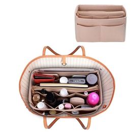 Cosmetic Bags Cases Make up Organiser Insert For Handbag Felt with zipper Travel Inner Purse Fit Various Brand Handbags 2209012871