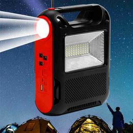 Camping Lantern Solar Audio Light Multifunctional Floodlight Radios Power Bank Bluetooth-compatible Built-In Speaker Reusable Camping Equipment YQ231205