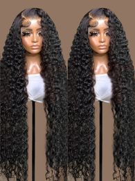 Synthetic Wigs 13x4 lace front human hair wig Brazilian deep wave 13x6 360 curly 231205