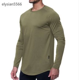 LU LU L Yoga Outfit Lu Men Sports Long Sleeve T-shirt Mens Sport Style Tight Training Fitness Clothes Elastic Quick Dry Wear Fashion Trend Clothes Thtu