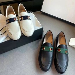 Klassische Loafer Frauen Slides Sandalen Metall Verschluss Kleid Italien Faul Druck Brief Casual Flache Schuhe Designer Wolle Hausschuhe