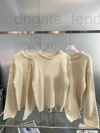 Women's Sweaters designer 2023 Autumn/Winter Jacquard Cream Colour Lazy Home Soft Glutinous Warm Leisure Girls' Sweater Top Knitted K1S0