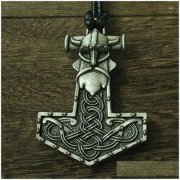 Pendant Necklaces Pendant Necklaces Lanseis 10Pcs Slavic Men God Perun Is The Of Thunder Drop Delivery Jewelry Necklaces Pendants Dhanc