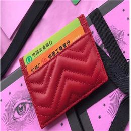 Designers Card Holder Men Women Black Cards Holders Lambskin top quailty Mini Wallets Coin purse Interior Slot Pocket Genuine Leat209K