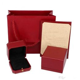 Jewelry Original Box Red Shopping Bags bracelets Boxes Velvet bag screw screwdriver Bangles Boxes high-gra dedesigner packaging2718