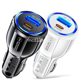 Dual Ports USB C PD Car Charger Fast Quick Charging 38W 36W 20W 12W Vehicle Chargers Power adapter For Iphone 12 13 14 15 Samsung xiami Huawei M1 With Box
