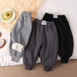 Trousers Children's Sweatpants Winter of Middle Kids Elastic Loose Fashion Casual Versatile Leggings Boys and Girls Sweatpants 231204