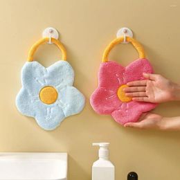 Towel Quick Dry Hand Towels Coral Fleece Wipe Handkerchief Flower Cleaning Dishcloth Cloth Kitchen Bathroom Absorbent Shape Creat E5J7