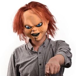Mask Childs Play Costume Masques Ghost Chucky Masks Horror Face Latex Mascarilla Halloween Devil Killer Doll 220705297N