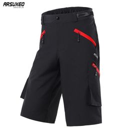 ARSUXEO Mens Outdoor Sports Cycling Shorts Downhill MTB Pockets Shorts Mountain Bike Hiking Fishing Water Resistant 1705277L