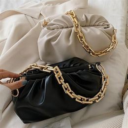 Waist Bags PU Leather Chain Cloud Underarm Bag Dumpling Shoulder Crossbody Women Hand Purses And Handbags Ladies Fashion Designer 2705