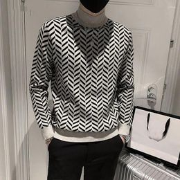Men's Sweaters Long-sleeved Korean Style Casual Fashion Knitted Sweater Half Turtleneck Clothes 2014 Spring