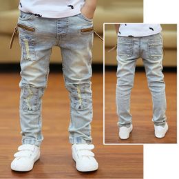 Jeans IENENS 5-13Y Kids Boys Clothes Skinny Jeans Classic Pants Children Denim Clothing Trend Long Bottoms Baby Boy Casual Trousers 231204