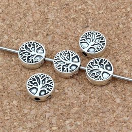 150Pcs lots Antique Silver Gold Plated Tree of Life Loose Spacer Beads For Jewelry Making Bracelet Accessories 9mm D49300q