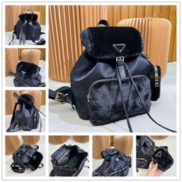 plush backpack designer bag school bags men women Designer backpack fashion nylon patchwork rabbit Knapsack double shoulder bags fashion casual bag fast ship