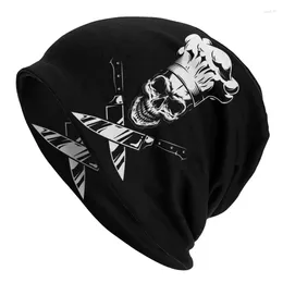 Berets Chef Cooking Pirate Skull Cross Knife Bonnet Beanie Knitting Hat Men Women Cool Winter Warm Skullies Beanies Caps For Ski