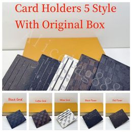 Designer Wallets Card Holders For Women Mens Square Style 5 Color Credit Card Po Purse Fashion Bags Key Ring Cash Coin Clutch M229s