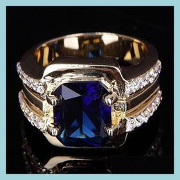 Solitaire Ring Pretty Gemstone Square For Women Birthday Stone Wedings Drop Delivery Jewellery Ring Dhoo9