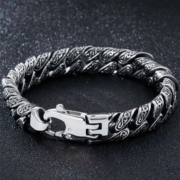 Massive Heavy Stainless Steel Bracelet For Men Mens Link Chain Bracelets Metal Bangles Armband Hand Jewelry Gifts Boyfriend 220222217Q