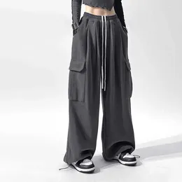 Women's Pants Harajuku Black Cargo Women Streetwear Hip Hop Baggy Joggers Sweatpants Oversize Hippie Fashion Wide Leg Leisure Trousers