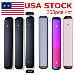 USA STOCK Disposable Vape Pen E-cigarette 1ml Empty Pods Carts Vaporizers Thick Oil Carts Flat Black Pens Rechargeable 280mah Battery Ceramic Coil D9 Custom Logo Box