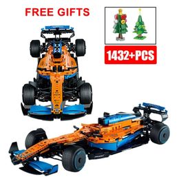 Diecast Model Technical Compatible 42141 McLarened 1 Race Car Model Buiding Block City Vehicle Bricks Kits Toys For Children 231204