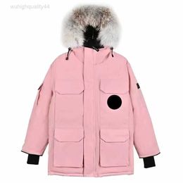 Canada Fashion Big Down Jacket Canadian Wolf Fur Collar Parker Style Men Women Hooded Warm Coatlgru 6 Zebr