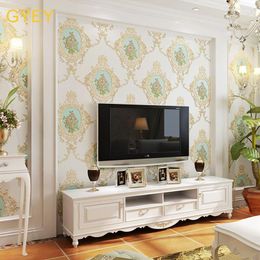 10M 3D European non-woven Fabric Garden Wallpaper American Mirror Flower Bedroom Living Room TV Background Wall Paper2545