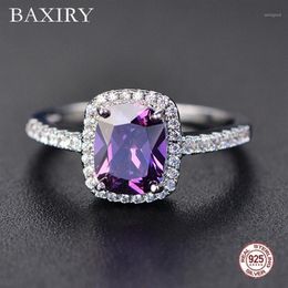 Fine Engagement Ruby 925 Sterling Silver Rings Amethyst Gemstone Ring Silver Emerald Blue Sapphire New For Women1201N