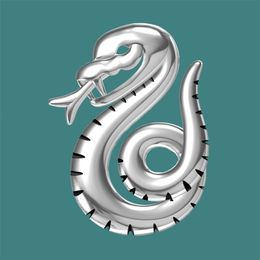 Pins Brooches 925 Sterling Silver HP Potters Wizard Malfoy Family Snake Magic School Badge Brooch Pin Cosplay Jewelry Necktie Pins 231204