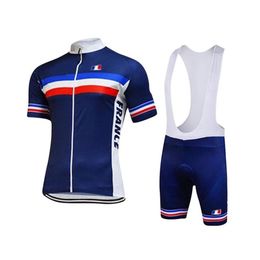 2023 TEAM France Blue Cycling Jersey Bike Pants Set 19D Ropa Mens Summer Quick Dry Pro BICYCLING Shirts SHORT Maillot Culotte Wear278M