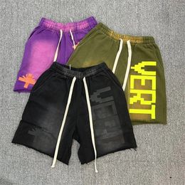 Red Green Gray Blue Black Print Shorts Men Women Jogger Drawstring Sweat Shorts 1 Quality Oversized Washed Man Shorts