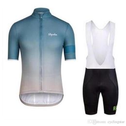 Rapha Team Cycling Jersey Sets Bike Short Sleeves Shirt Bib Shorts Suit Summer Men's Racing Clothing Ropa Ciclismo hombre Y2249J