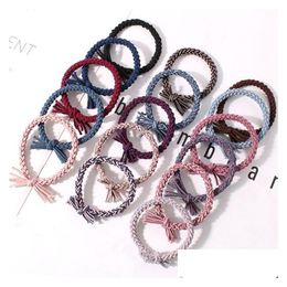 Hair Accessories Rubber Band Hairband For Women In South Korea Cute And Simple Headband Small Fresh Personalised Leather Er Woven Ro Dhiji