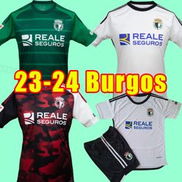 23/24 Burgos BERMEJO GASPAR Soccer Jerseys CF ARTOLA P.VALCARCE MUMOZ Home White Away 3rd Goalkeeper bule Football Shirts Short Sleeve Uniform